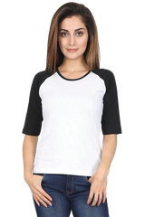 Black Female Raglan Full Sleeve T-Shirt