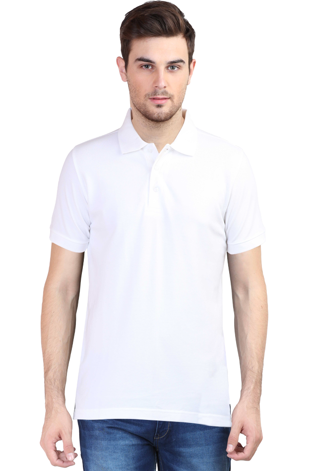 Men’s Premium White Polo T-Shirt – Soft Cotton, Stylish & Comfortable