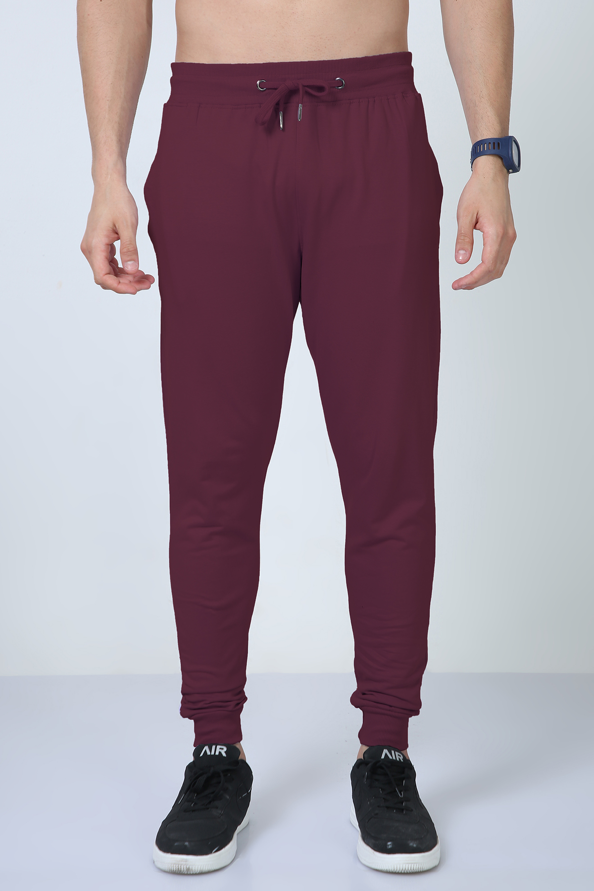 Men’s Maroon Premium Joggers – Comfortable & Stylish