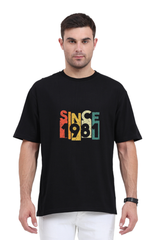 Men’s Oversized T-Shirt - Classic 'Since 1981' Design, Premium Comfort Fit