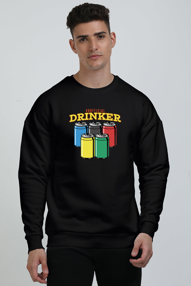 Unofficial Drinker Men's Oversized Sweatshirt – Celebrate Your Inner Party Animal