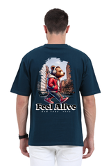 Men’s Oversized T-Shirt – Feel Alive Design | Premium Cotton Casual Wear