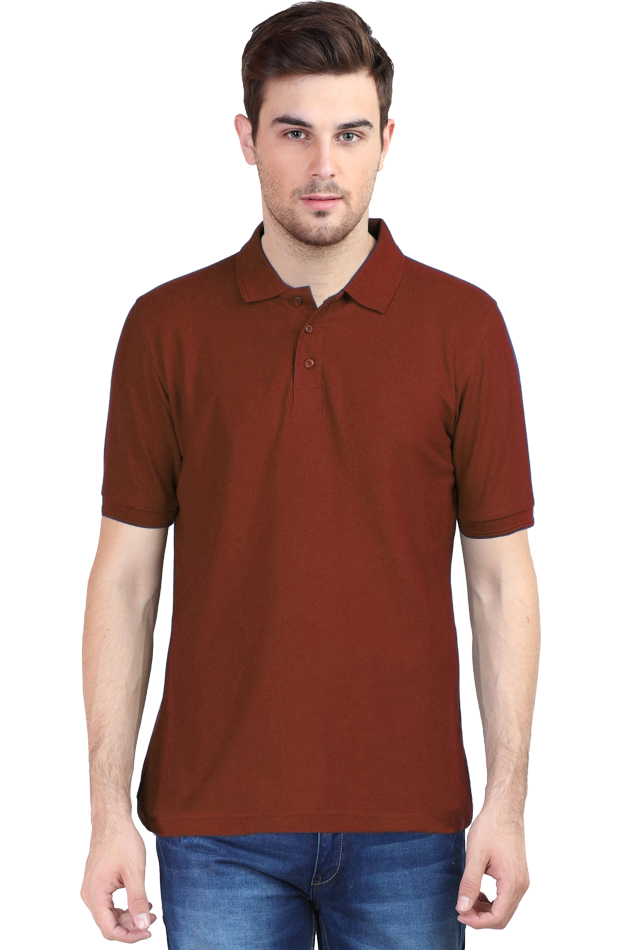 Men’s Brick Red Polo T-Shirt – Premium Cotton, Stylish & Comfortable