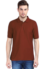 Men’s Brick Red Polo T-Shirt – Premium Cotton, Stylish & Comfortable