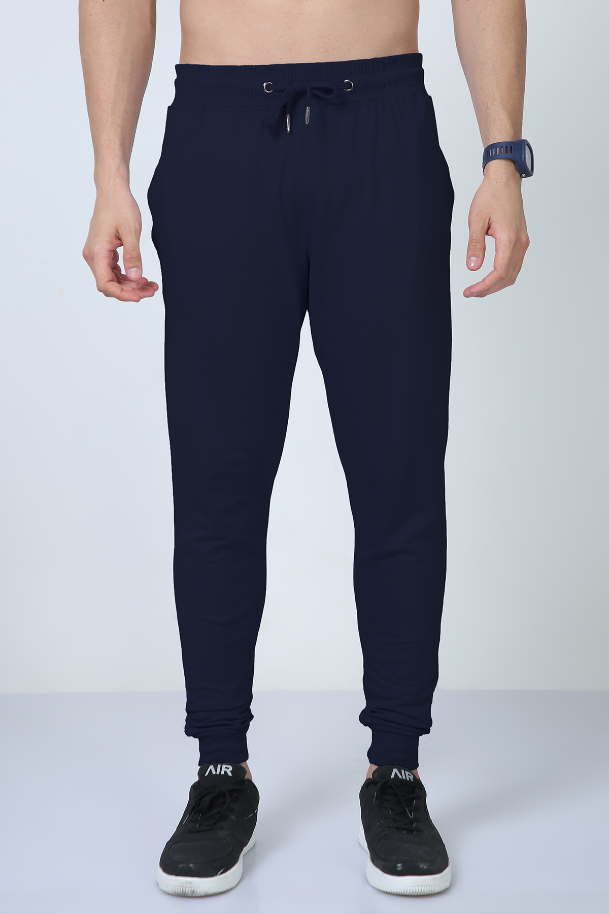 Men’s Navy Blue Premium Joggers – Stylish & Comfortable