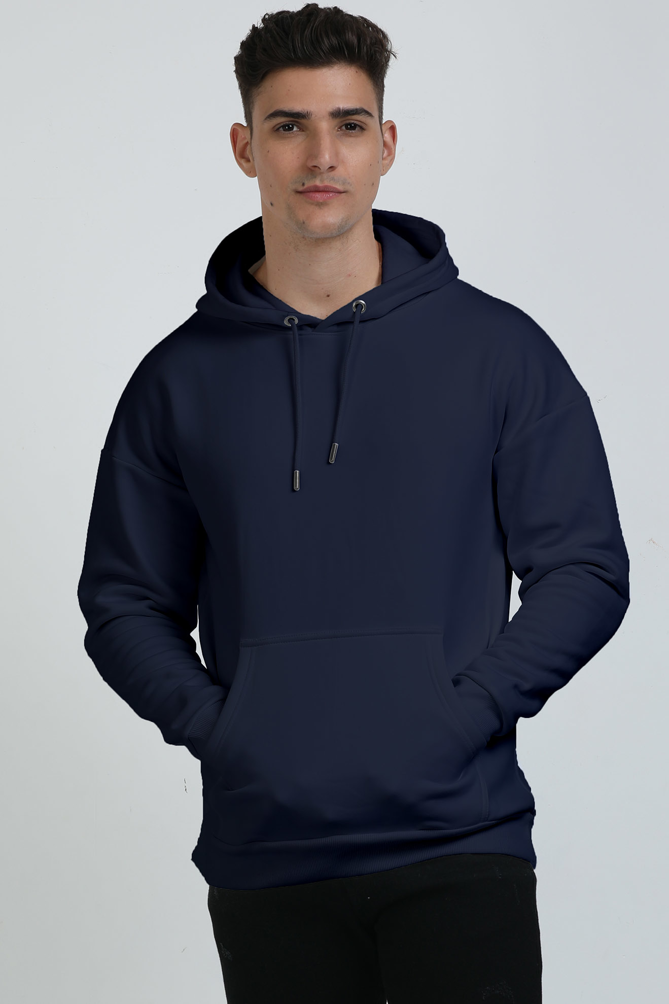 Men’s Oversized Hooded Sweatshirt – Midnight Guardian Design | Premium Cotton