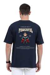 Premium Men Oversized T-shirt with Powerful Superhero Design in Black - Luxe Cotton Tee for Men