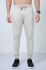 Men’s Grey Melange Premium Joggers – Comfortable & Stylish