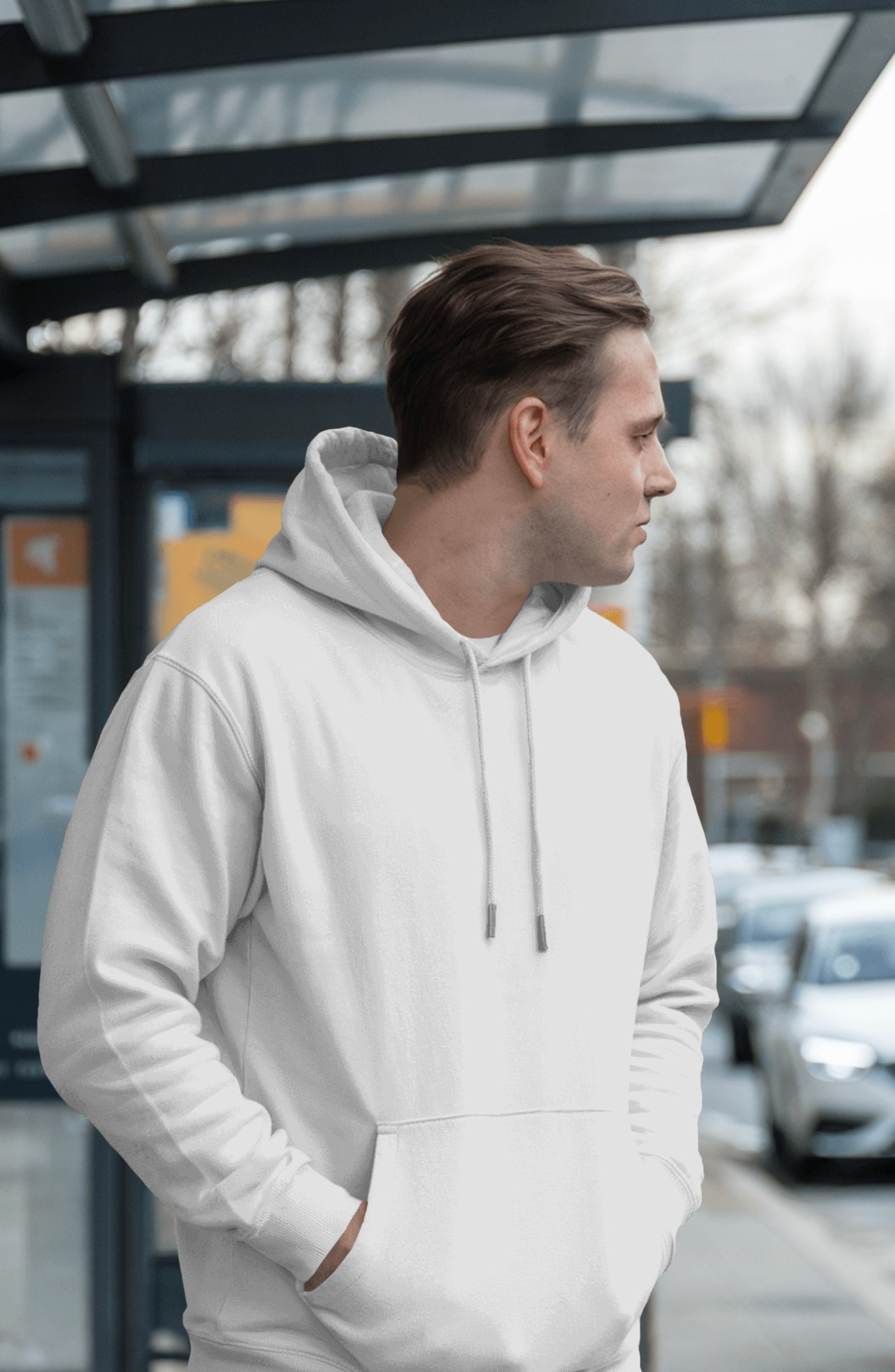 Men’s White Oversized Hoodie