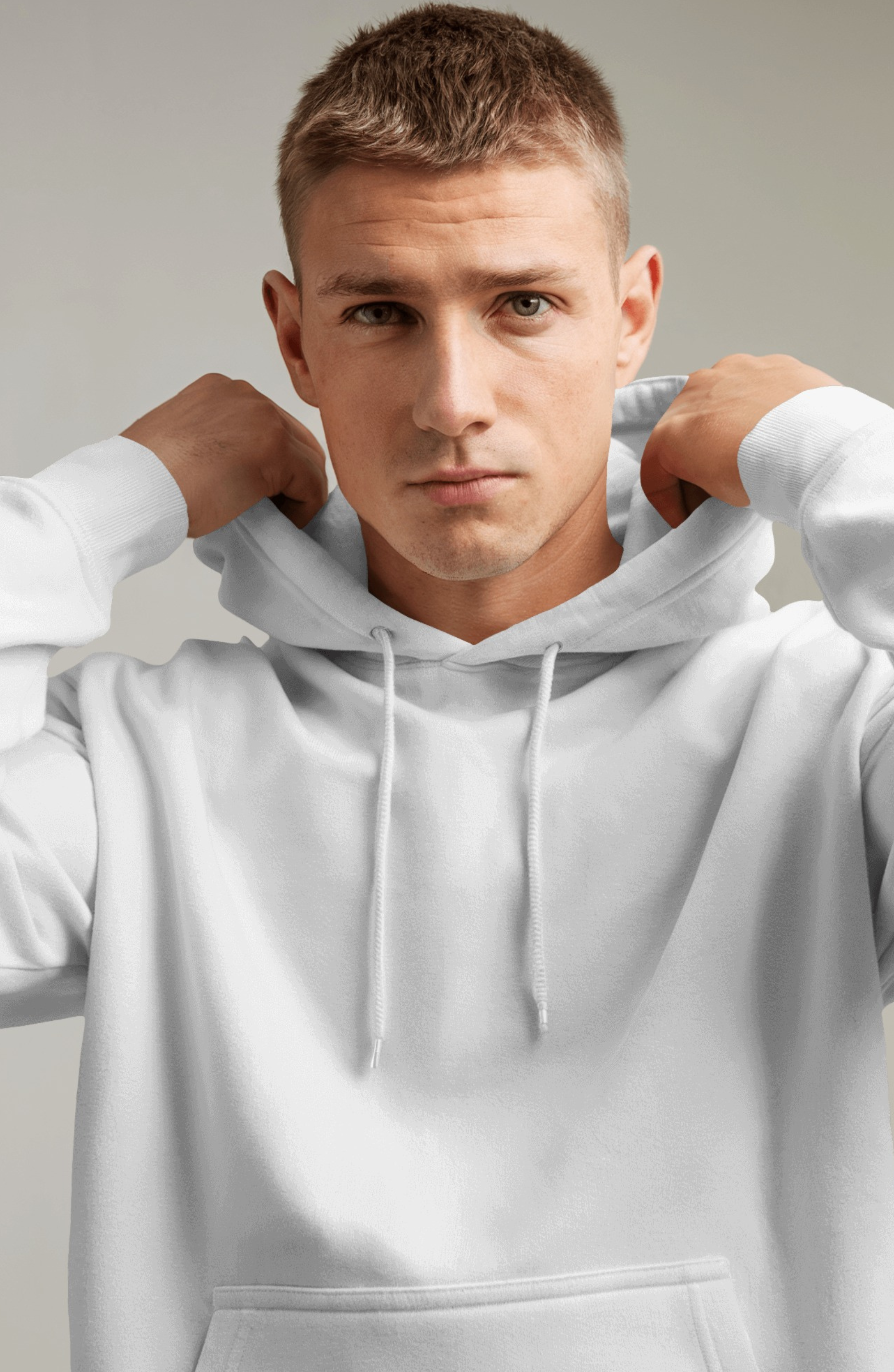 Men’s White Oversized Hoodie