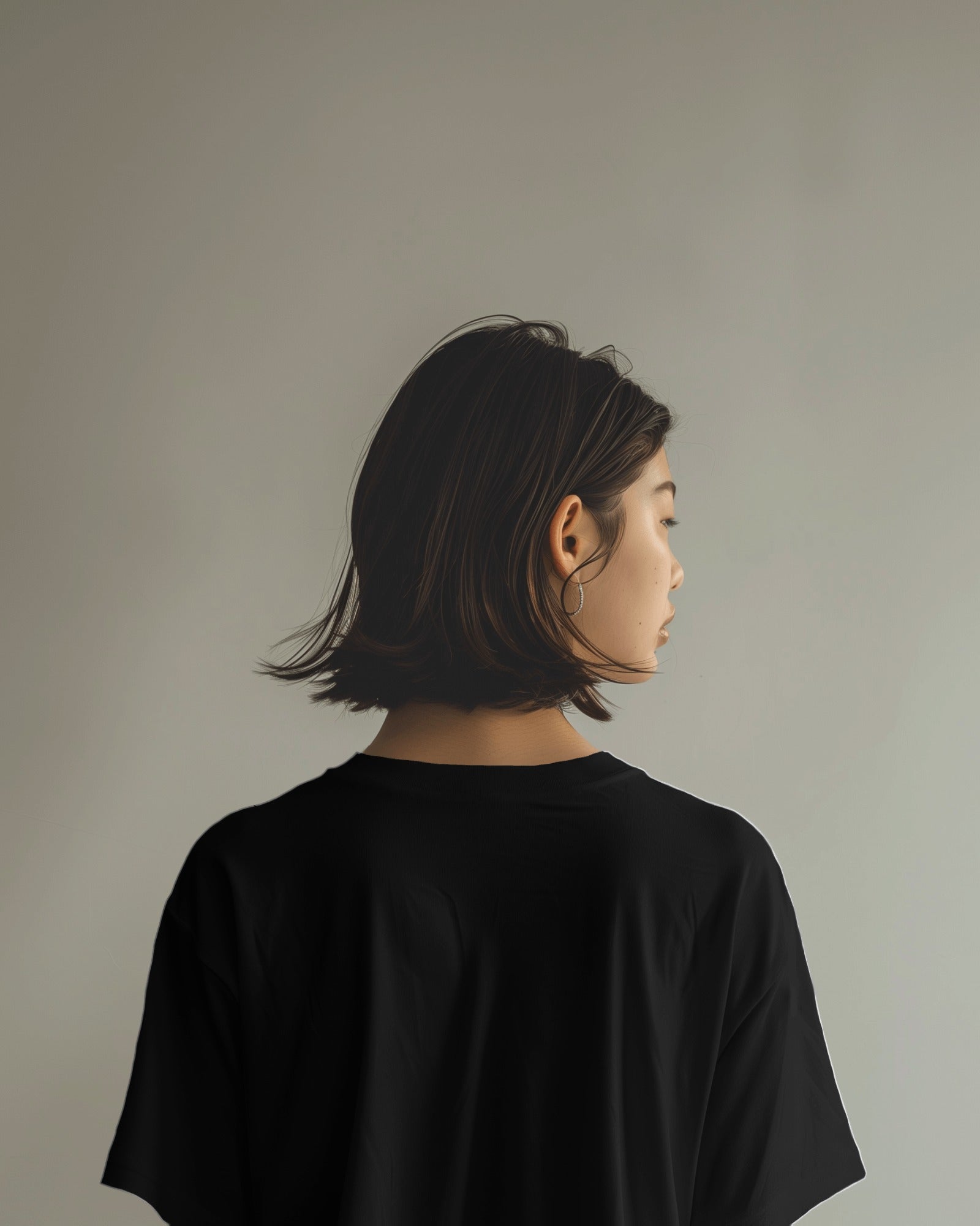 Women Black  Plain oversized t shirt