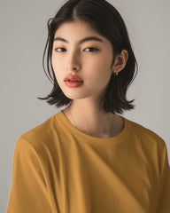 Women Golden Yellow  Plain oversized t shirt