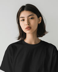 Women Black  Plain oversized t shirt