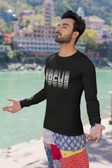 Focus Full Sleeve Men's T-Shirt – Premium Winter Wear, Motivational Style.