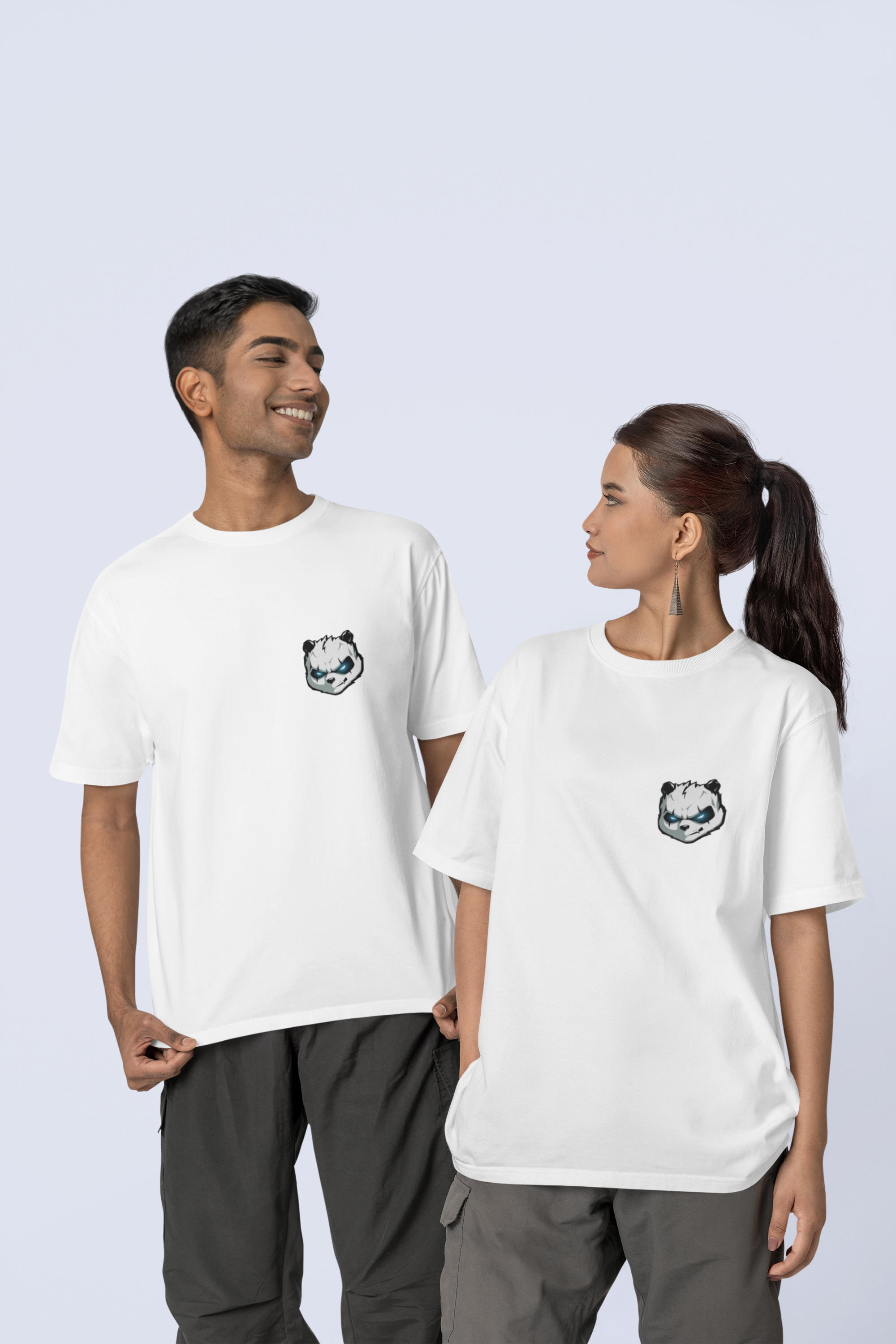 Warrior Panda Oversized Unisex T-Shirt – Bold Style for Everyone