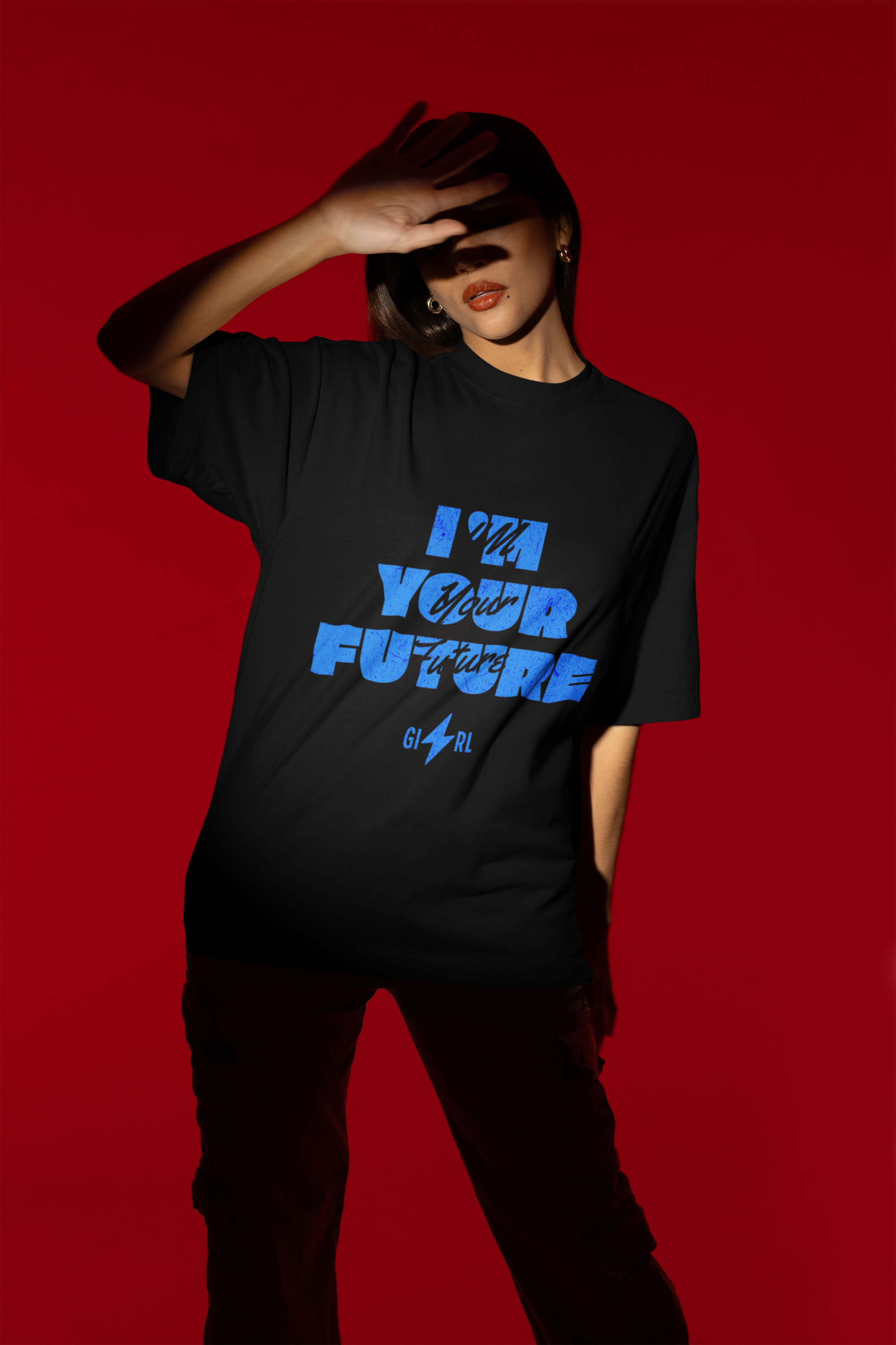 Women Oversized T-Shirt – I Am Your Future Design