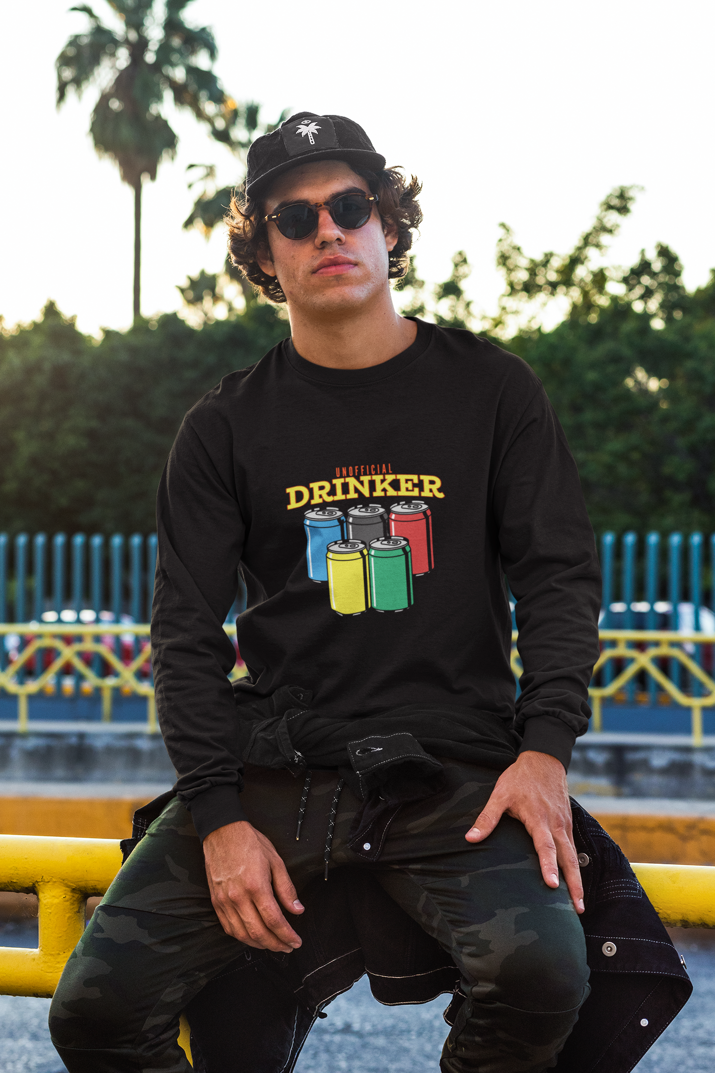 Unofficial Drinker Men's Oversized Sweatshirt – Celebrate Your Inner Party Animal