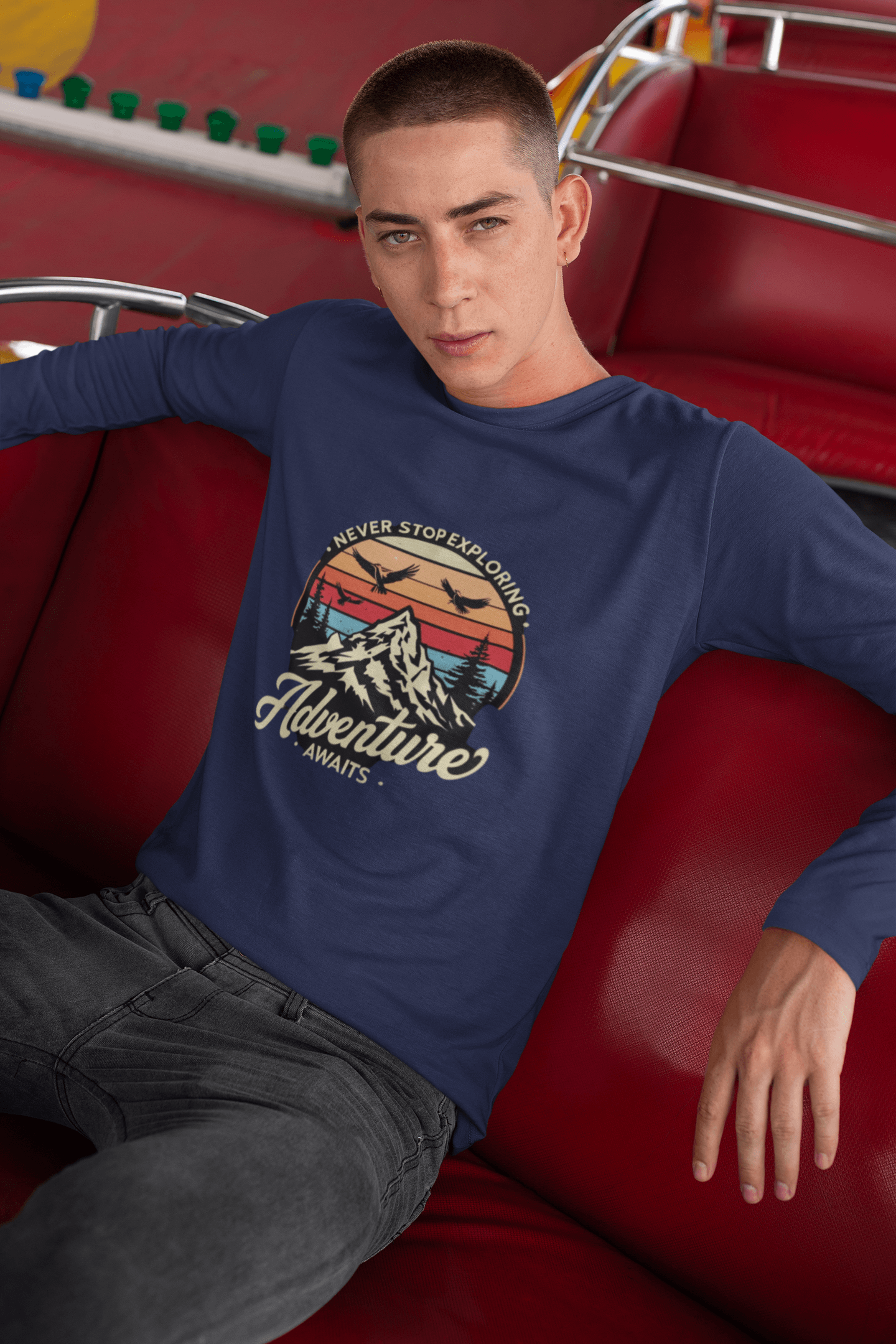 Men’s Full Sleeve Round Neck T-Shirt – Comfort Meets Style for Every Occasion.