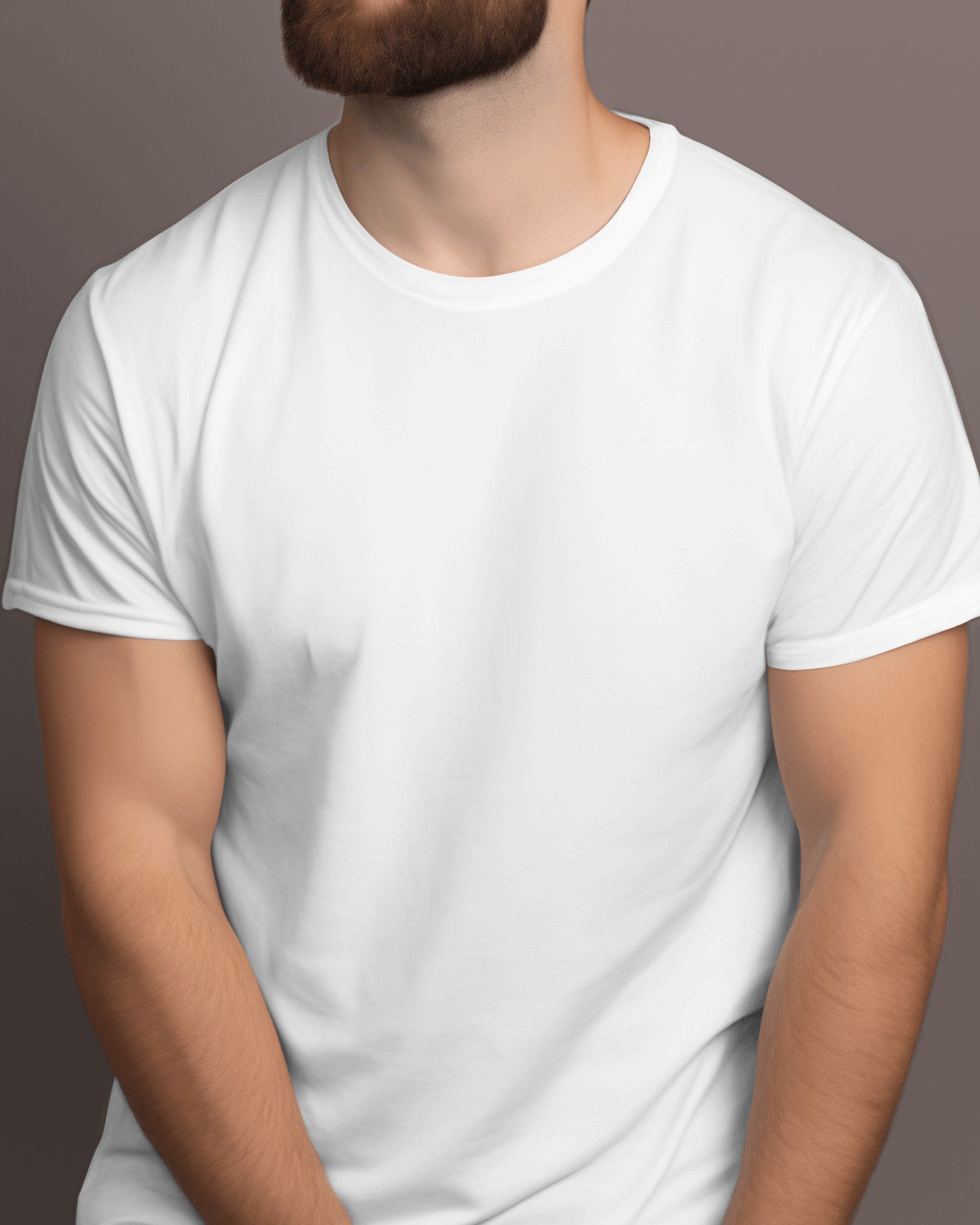 Men's White Premium Plain T-Shirt – Soft Cotton, Stylish & Versatile | Shop in India