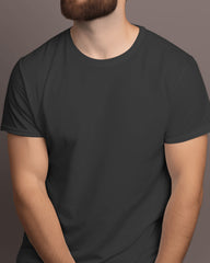 Men's Black Plain T-Shirt – Premium Cotton, Classic & Stylish | Buy Online in India