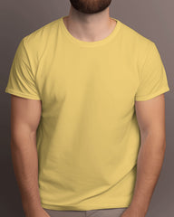 Premium Cotton Yellow T-Shirt for Men – Comfortable & Stylish