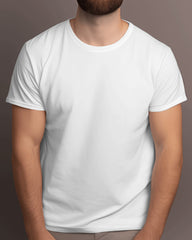 Men's White Premium Plain T-Shirt – Soft Cotton, Stylish & Versatile | Shop in India