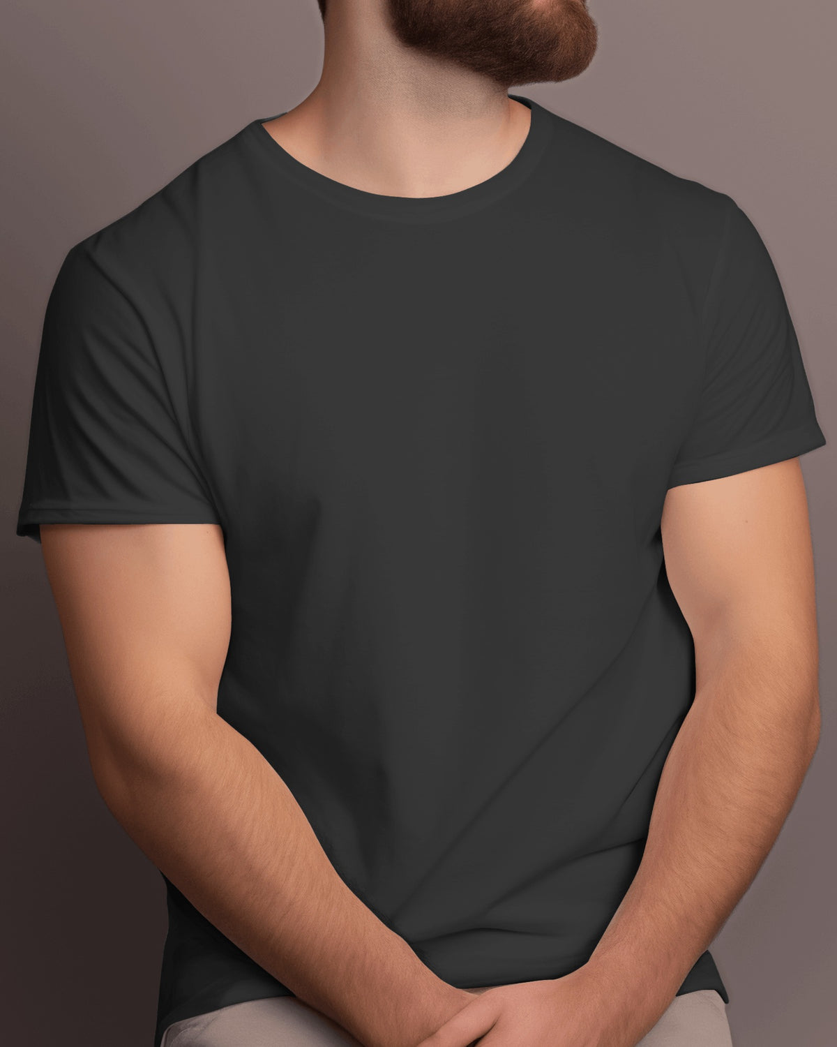 Men's Black Plain T-Shirt – Premium Cotton, Classic & Stylish | Buy Online in India