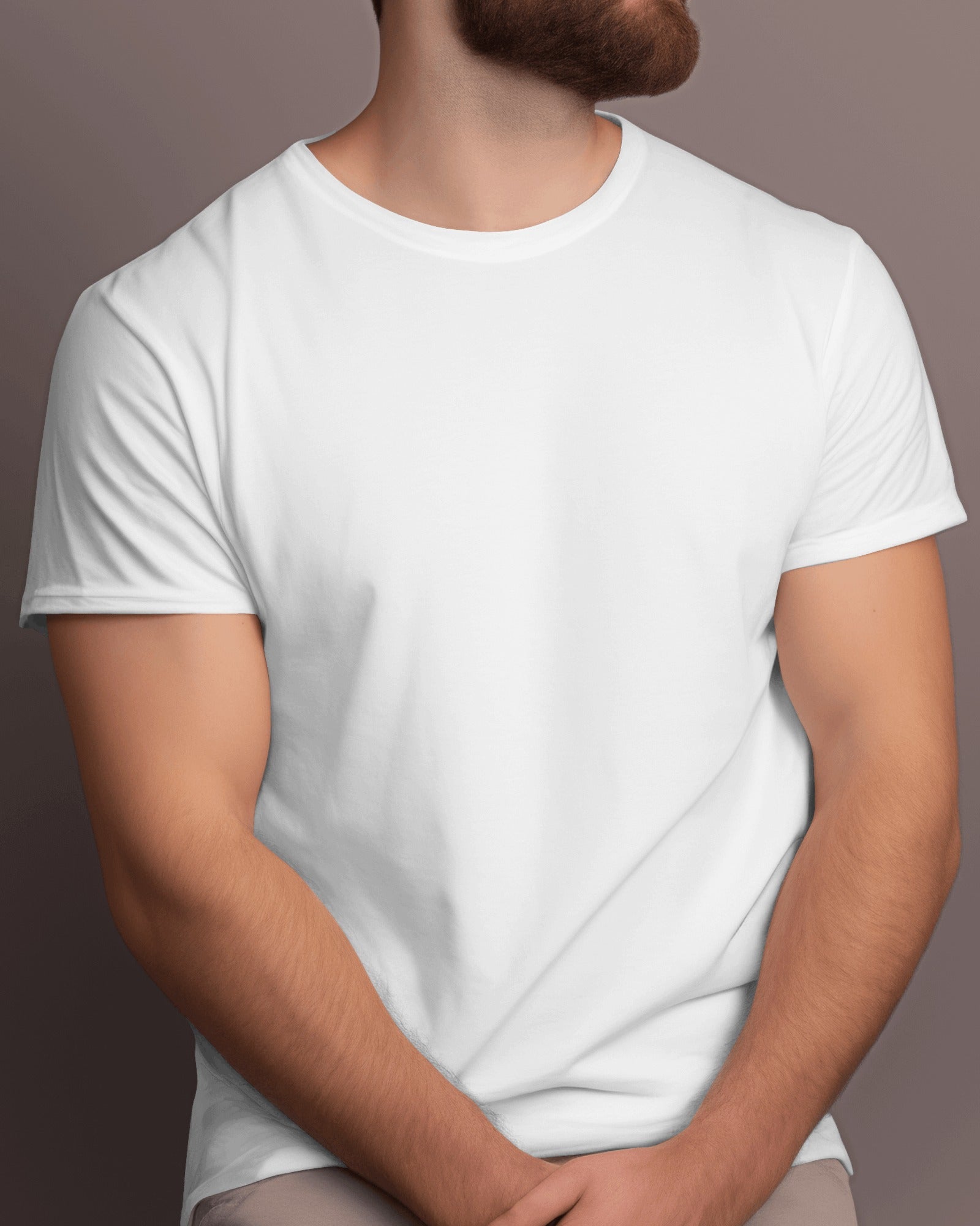 Men's White Premium Plain T-Shirt – Soft Cotton, Stylish & Versatile | Shop in India