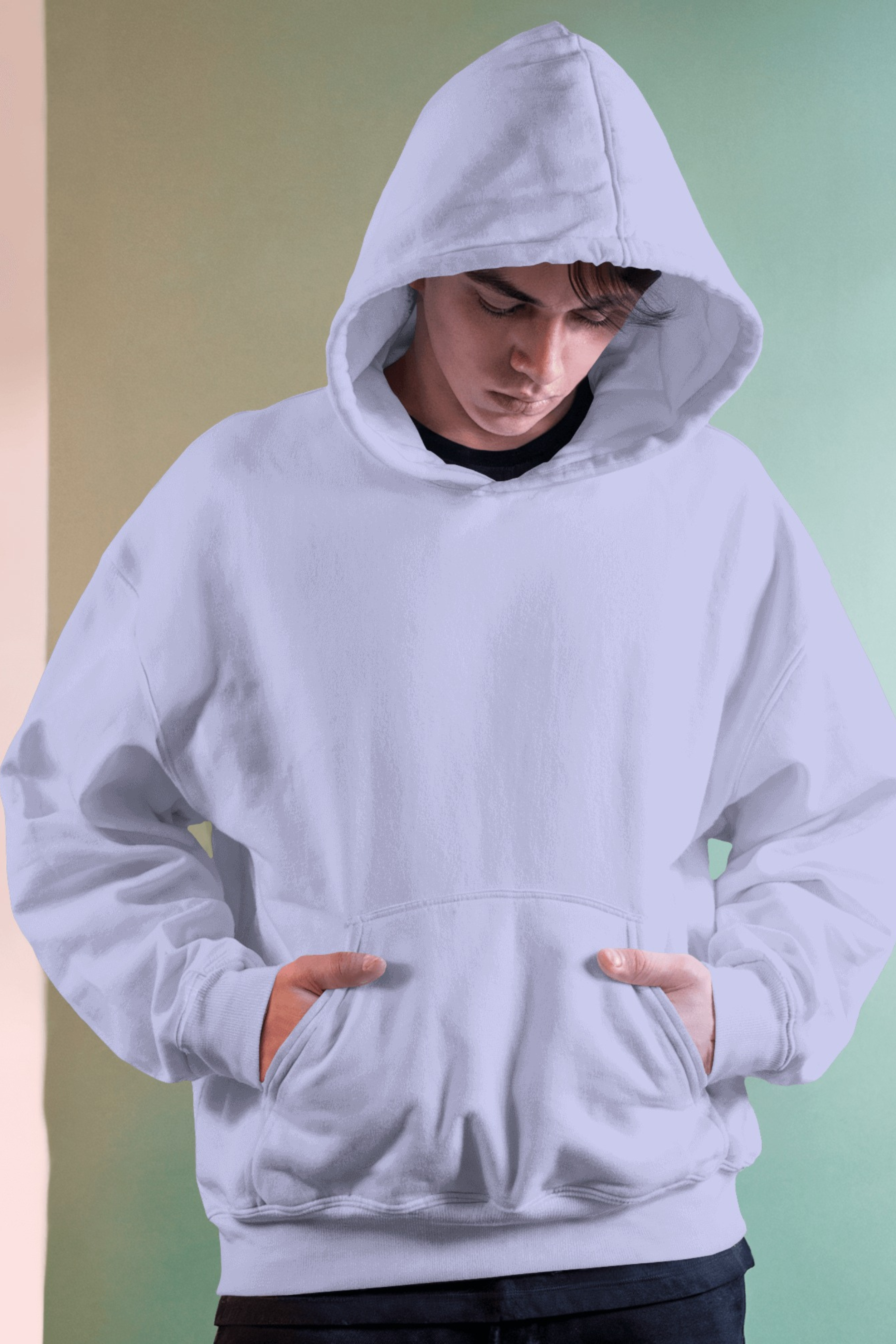 Men’s Oversized Lavender Hoodie – Premium Cotton Sweatshirt for Casual Wear
