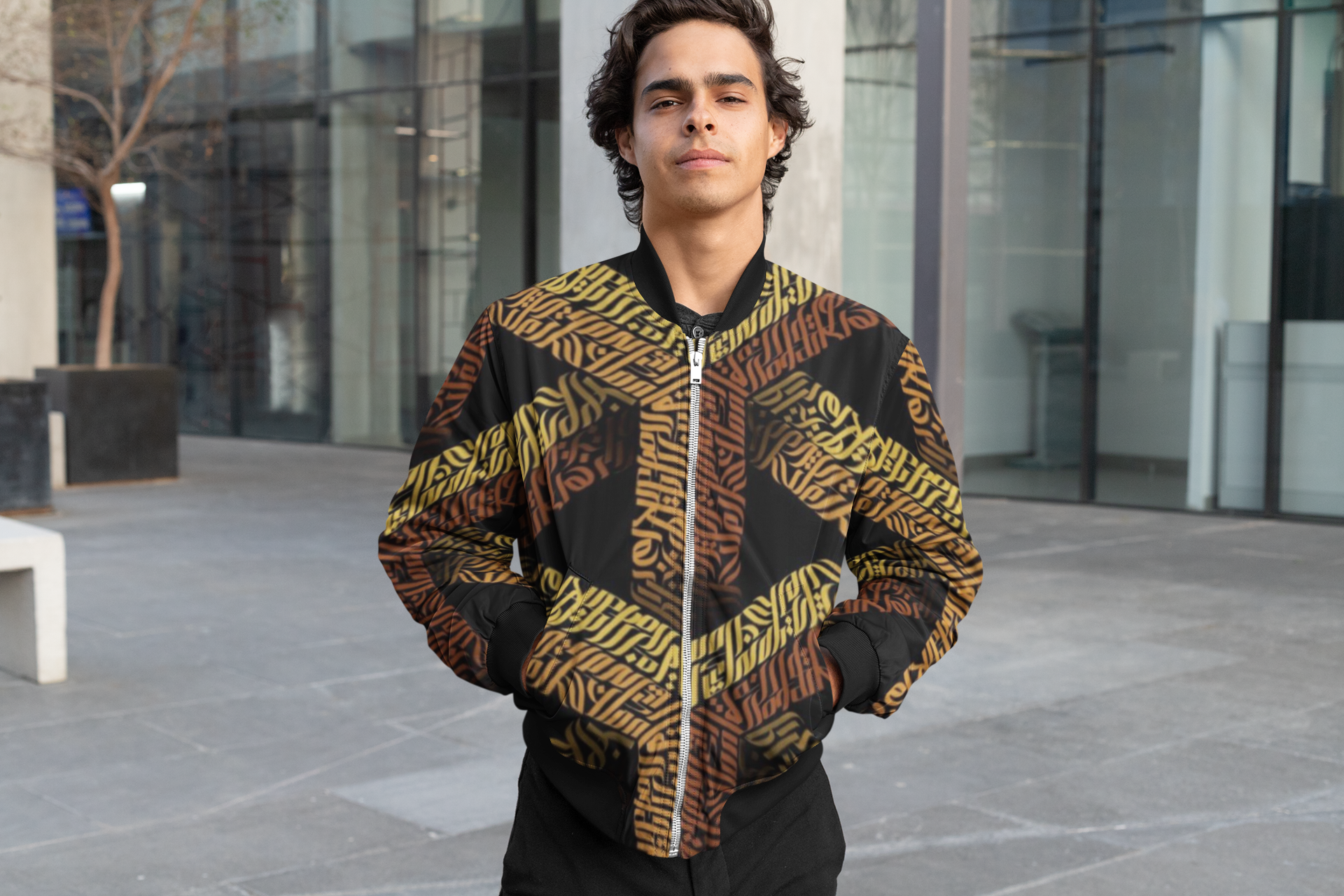 AOP Bomber Jacket for Men | Stylish All-Over Print Design