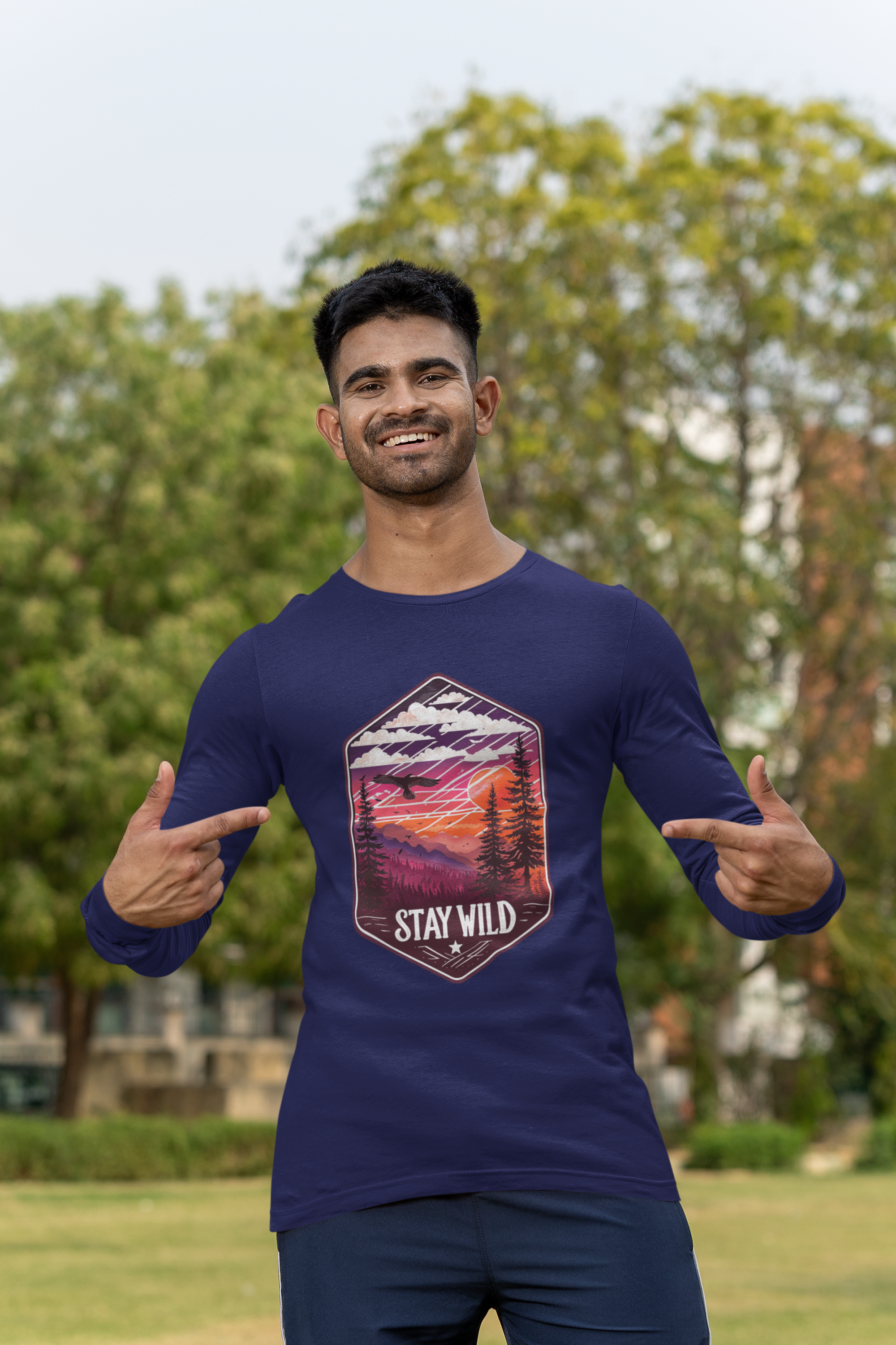 Men's Full Sleeve T-shirt – Premium Cotton, Stylish & Comfortable | NotchBuy India