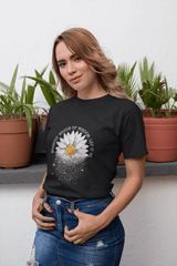 Women’s Unisex Round Neck T-Shirt – Sunflower Design | Premium Cotton Tee