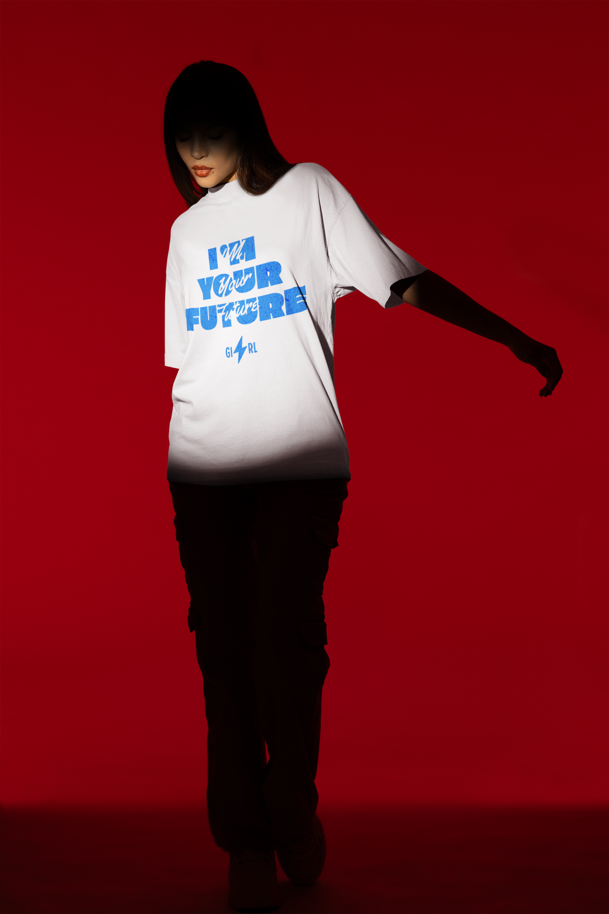 Women Oversized T-Shirt – I Am Your Future Design