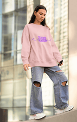 Oversized Sweatshirt for Women in Baby Pink – Comfy & Stylish Streetwear