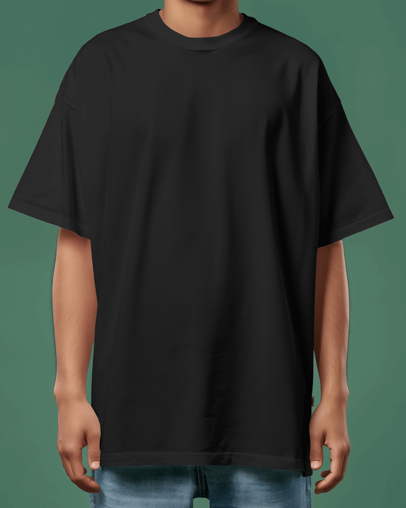 Men’s Oversized Black T-Shirt – Premium Cotton for Comfort & Style