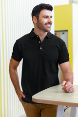 Men’s Premium Black Polo T-Shirt – Classic, Comfortable & Stylish