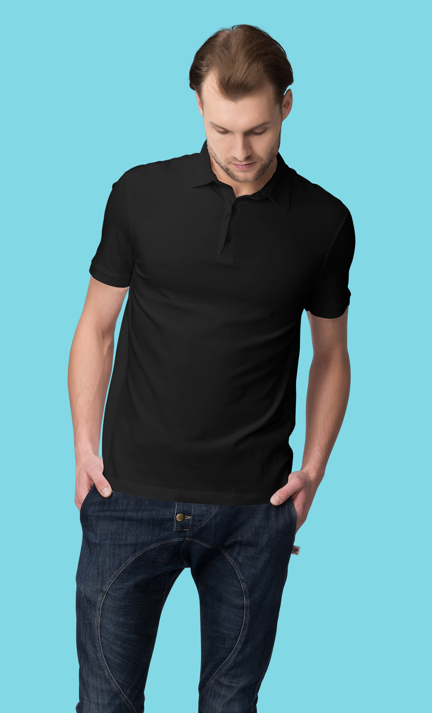 Men’s Premium Black Polo T-Shirt – Classic, Comfortable & Stylish