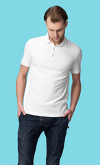 Men’s Premium White Polo T-Shirt – Soft Cotton, Stylish & Comfortable