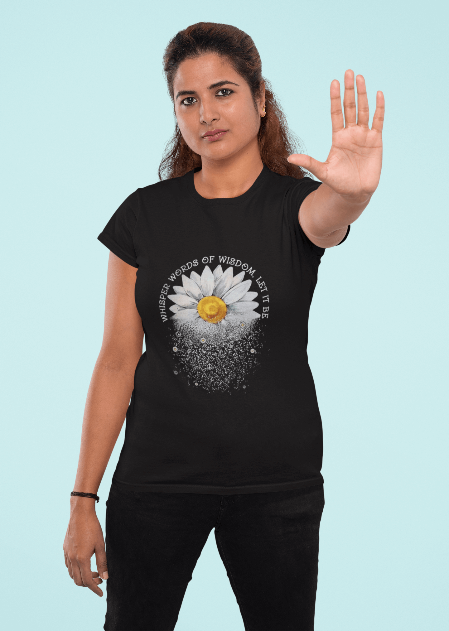 Women’s Unisex Round Neck T-Shirt – Sunflower Design | Premium Cotton Tee