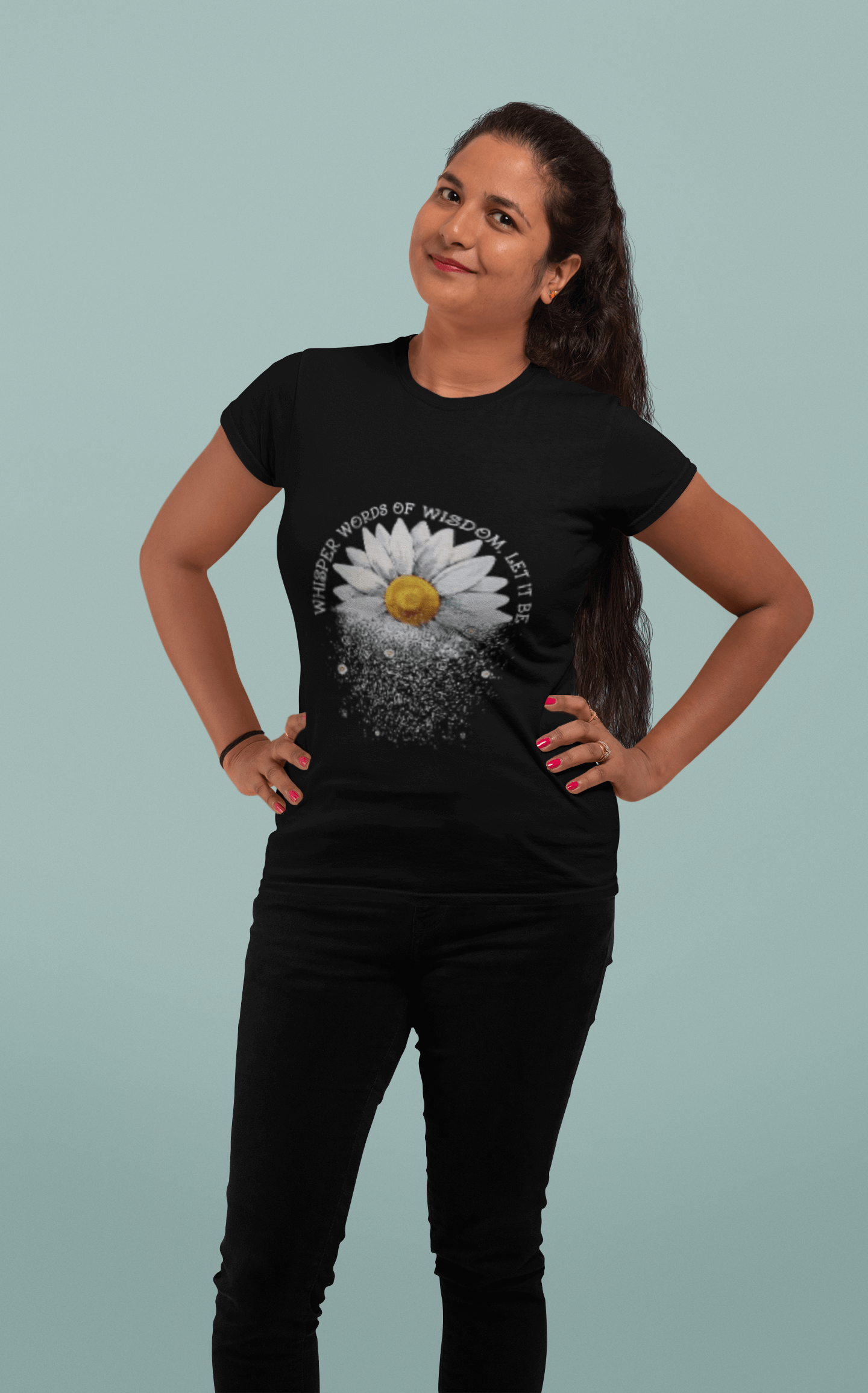 Women’s Unisex Round Neck T-Shirt – Sunflower Design | Premium Cotton Tee