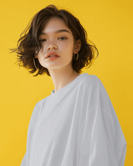 Women  White Plain oversized t shirt