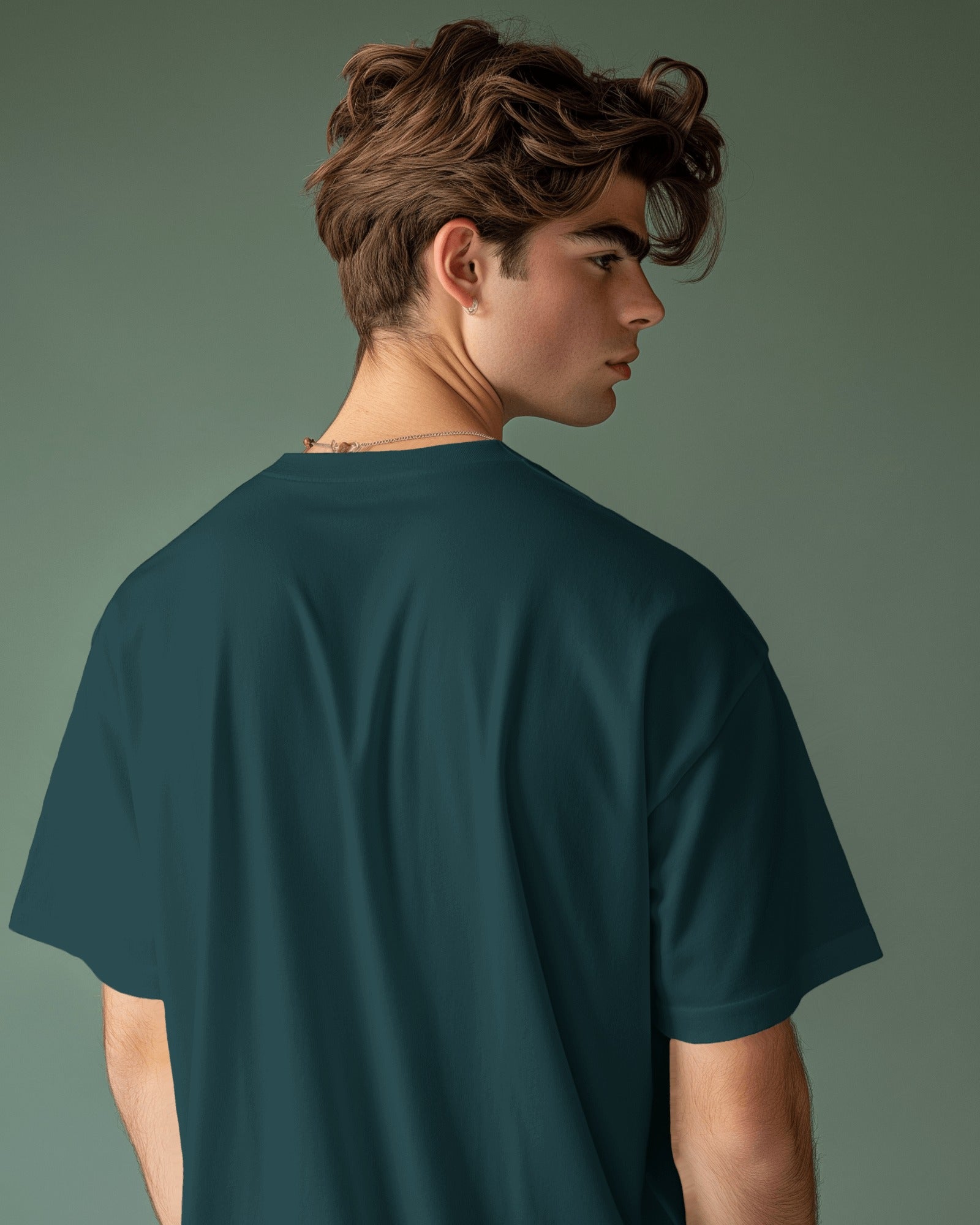 Men’s Oversized T-Shirt – Petrol Blue | Premium Cotton for Everyday Comfort