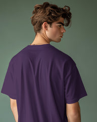 Men’s Oversized Purple T-Shirt – Premium Cotton for Trendy Comfort