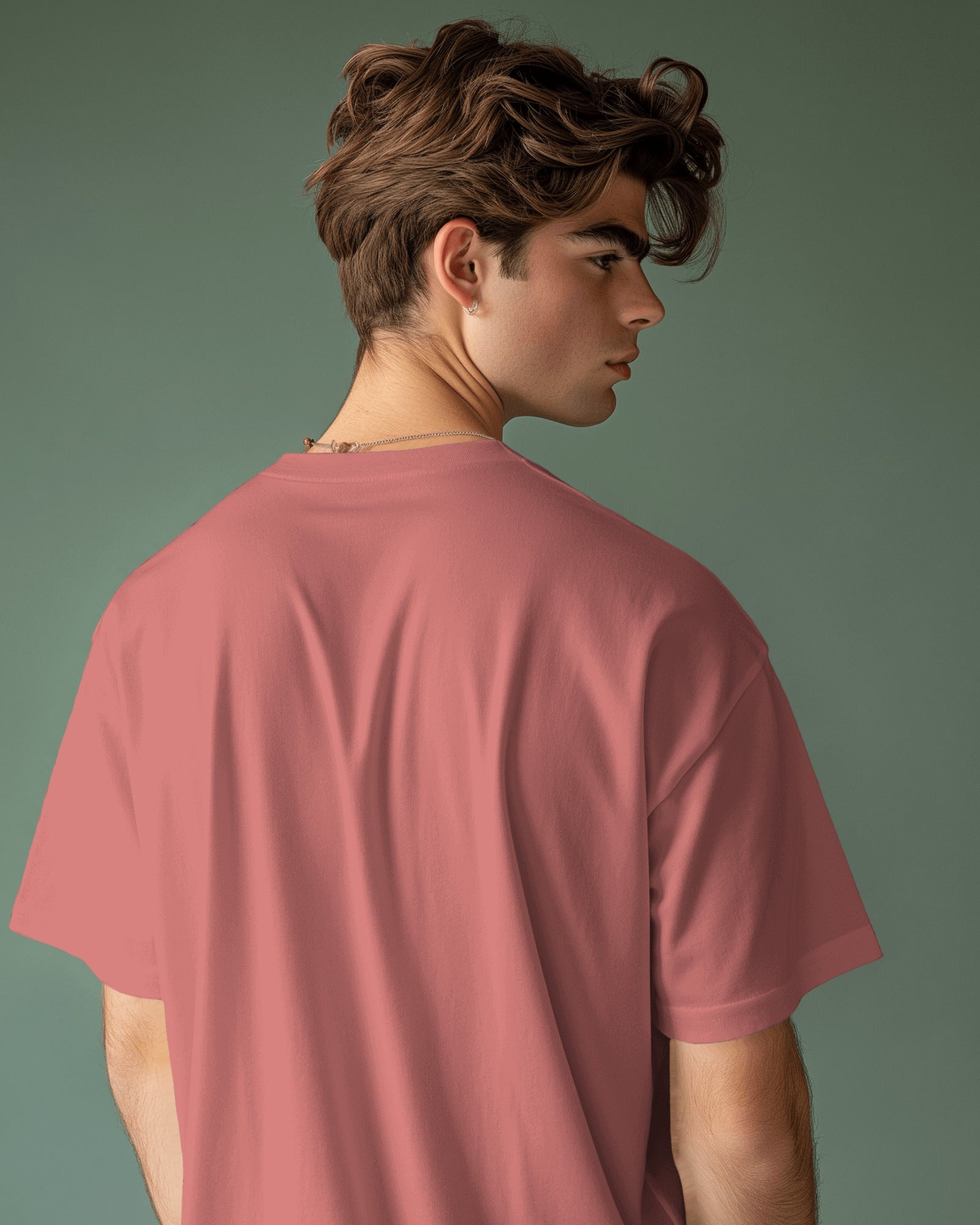 Men’s Oversized T-Shirt – Coral | Premium Cotton Comfort