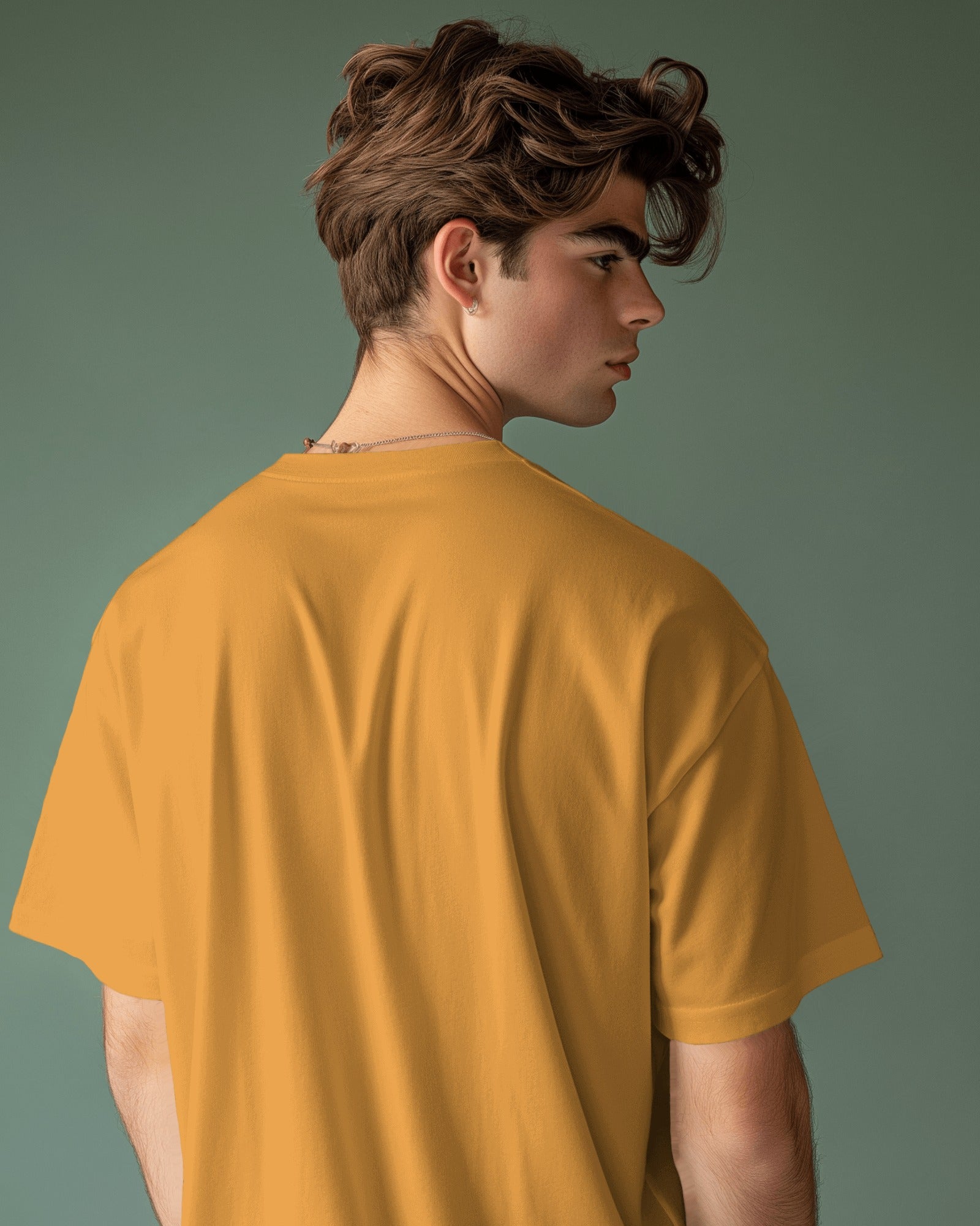 Men’s Oversized T-Shirt – Golden Yellow | Premium Cotton for Effortless Style