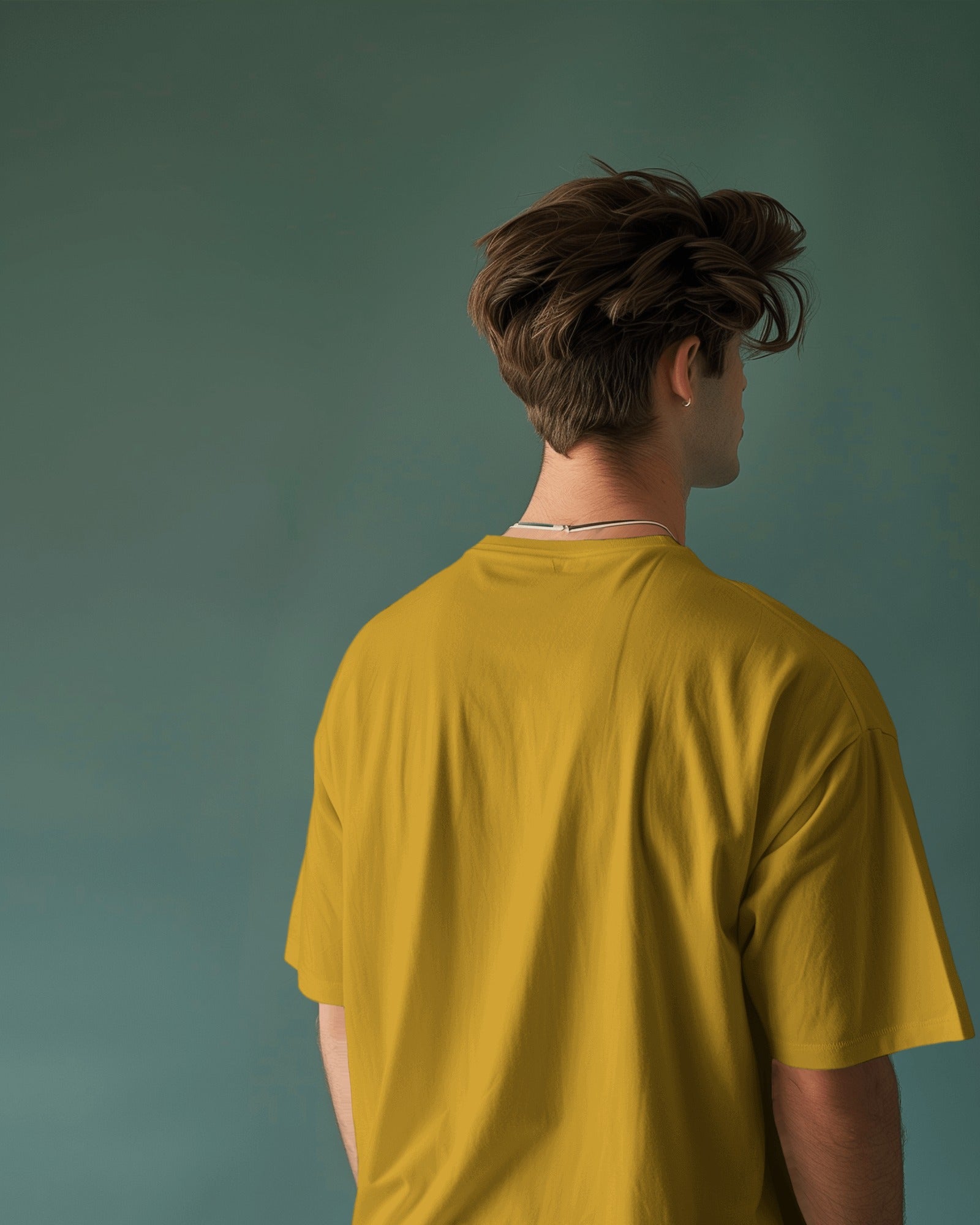 Men’s Oversized T-Shirt – Mustard Yellow | Premium Cotton Comfort