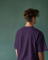 Men’s Oversized Purple T-Shirt – Premium Cotton for Trendy Comfort