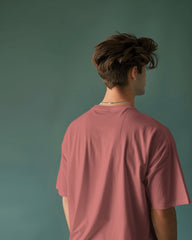 Men’s Oversized T-Shirt – Coral | Premium Cotton Comfort