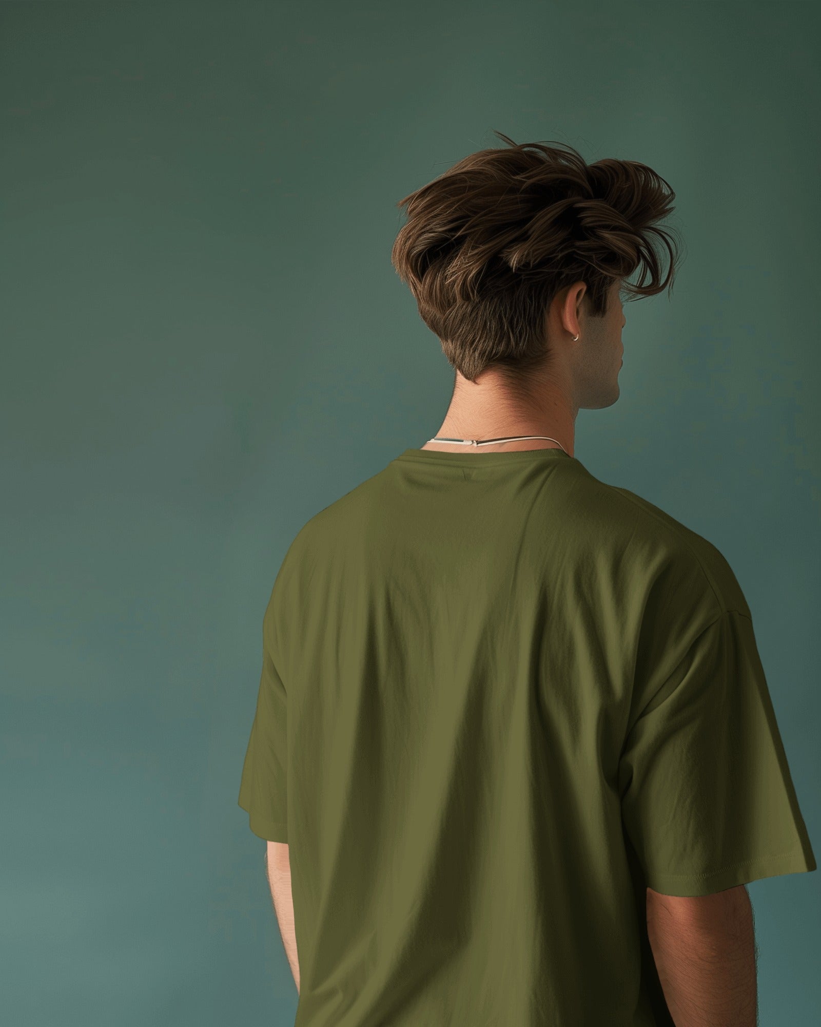 Men’s Oversized Olive Green T-Shirt – Premium Cotton for a Relaxed Style