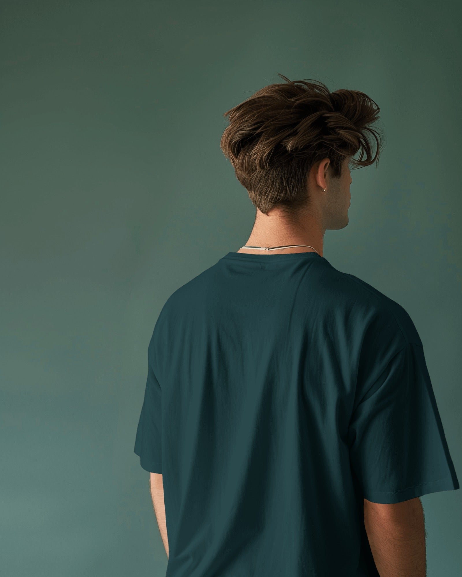 Men’s Oversized T-Shirt – Petrol Blue | Premium Cotton for Everyday Comfort